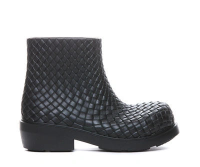 Bottega Veneta Flat Ankle Boots  Woman In Black