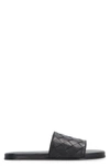 Bottega Veneta Sunday Intrecciato Leather Slides In Black