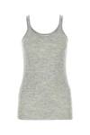 Bottega Veneta Melange Grey Wool Tank Top In Grey