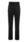 Bottega Veneta Sartorial Wool Twill Flared Pants In Black