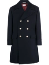 Brunello Cucinelli Button-down Double-breasted Coat In Blue