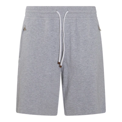 Brunello Cucinelli Drawstring Bermuda Shorts In Grey