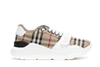 BURBERRY BURBERRY CHECK MOTIF LEATHER SNEAKERS
