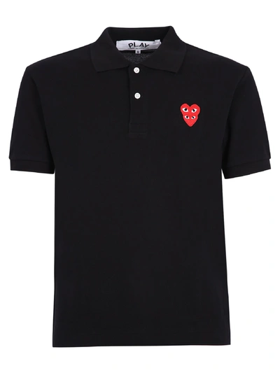 Comme Des Garçons Play Comme Des Garcons Play Polo In Black