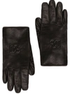 Dolce & Gabbana Guanti In Pelle In Black