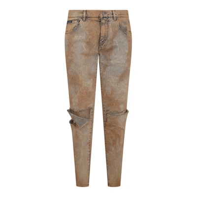 Dolce & Gabbana Jeans Beige In Brown