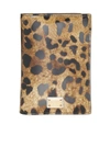Dolce & Gabbana Leopard-print Crespo Passport Holder With Branded Plate In Leo