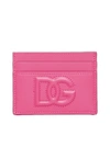 Dolce & Gabbana Card Holder With Embossed Logo In Glicine
