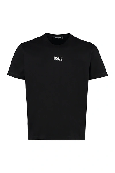 Dsquared2 Mens Black Cotton T-shirt