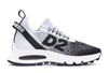 DSQUARED2 DSQUARED2 WHITE AND BLACK RUNNER SNEAKERS