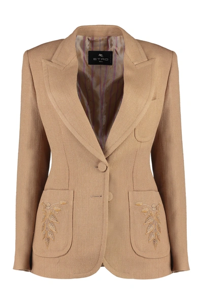 Etro Two-button Jacket In Beige