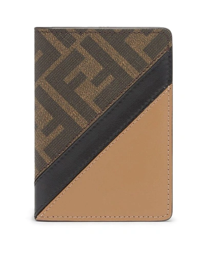 Fendi Credit Card Case In Brown