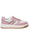 HOGAN HOGAN PINK AND WHITE LEATHER H630 SNEAKERS