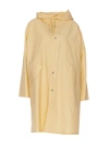 Jil Sander Logo Printed Cotton Canvas Parka In Yellow
