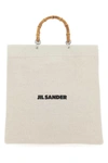 Jil Sander Man Sand Canvas Handbag In Beige O Tan