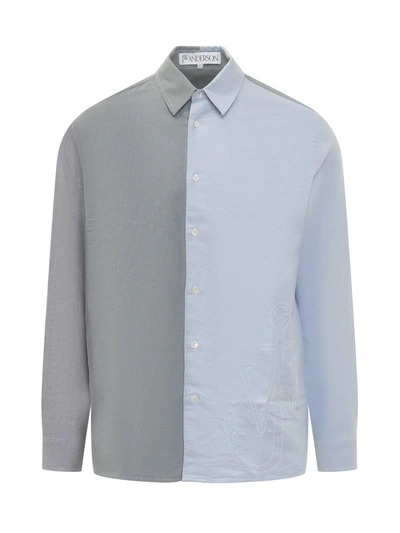 Jw Anderson J.w. Anderson Logo Patch Patch Shirt In Blue