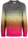 Laneus Multicolor Gradient Knit Sweater In Cc13v2