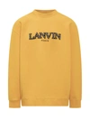 Lanvin Oversized Embroidered Curb Sweatshirt In Sunflower