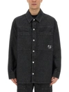 Maison Kitsuné Workwear Overshirt In Black