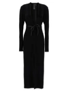 Norma Kamali Belted Stretch-jersey Midi Dress In Black