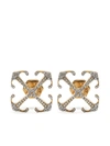 OFF-WHITE OFF-WHITE MINI ARROW CRYSTAL-EMBELLISHED EARRINGS
