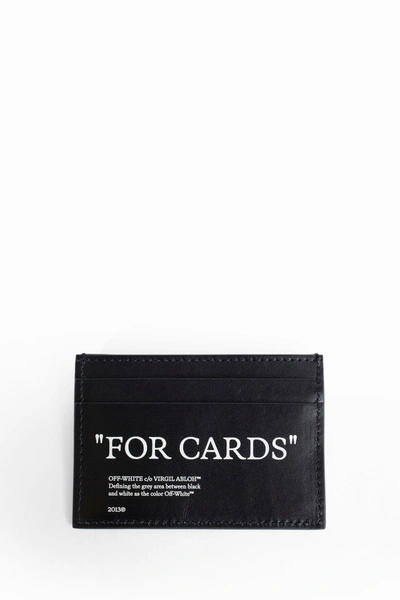 Off-white Quote Bookish Card Holder In Negre