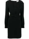 P.a.r.o.s.h Belted V-neck Above-knee Minidress In Nero