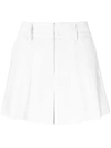 P.a.r.o.s.h Pleated Wool-blend Mini Skirt In White