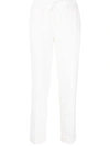P.a.r.o.s.h . Tapered Drawstring Trousers In White