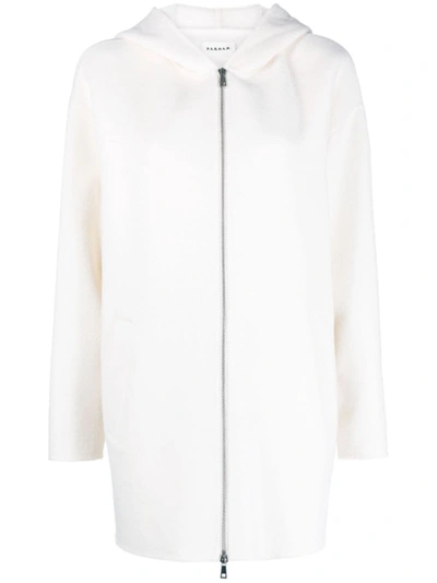 P.a.r.o.s.h Zip-up Hooded Wool Jacket In White