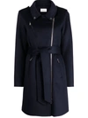 P.a.r.o.s.h Zip-up Wool Coat Design In Blu