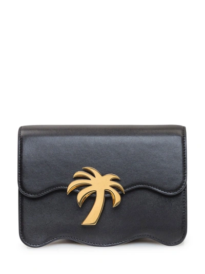 Palm Angels Palm Plaque Beach Bag In Black