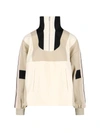 Palm Angels Panelled Half-zip Jacket In Black