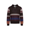 PAUL SMITH PAUL SMITH  ZIP NECK PULLOVER SWEATER