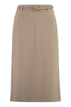 Peserico Stretch Pencil Skirt In Beige