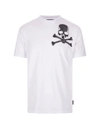 Philipp Plein Skull&bones White Cotton T-shirt In White
