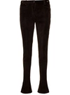 Dolce & Gabbana Ribbed Velvet Pants In Brown
