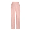 Stella Mccartney Pleated Front High-waisted Wide-leg Pant In Pink