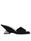 Attico Cheope 60mm Wedge Sandals In Black