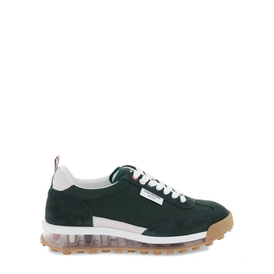 Thom Browne Translucent-sole Leather Sneakers In Green
