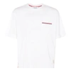 THOM BROWNE OVERSIZED SHORT SLEEVE POCKET TEE IN MILANO COTTON