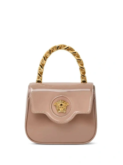 Versace Mini Top Handle Medusa Bag In Nude & Neutrals