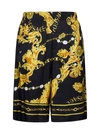 Versace Jeans Couture Chain Couture Bermuda Shorts In Black