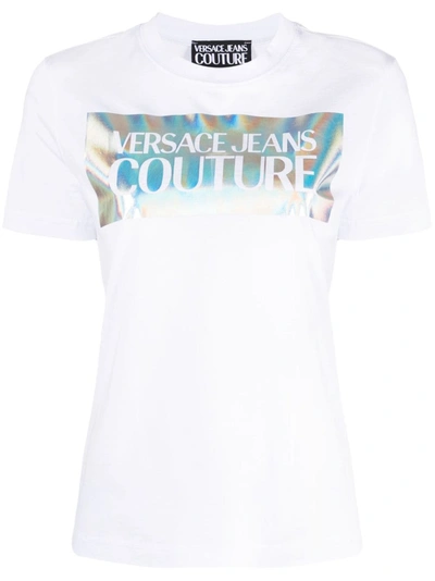 Versace Jeans Couture Logo-print Cotton T-shirt In White