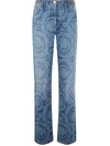VERSACE VERSACE PANT DENIM LASER STONE WASH BAROQUE SERIES DENIM FABRIC WITH SPECIAL TREATMENT CLOTHING
