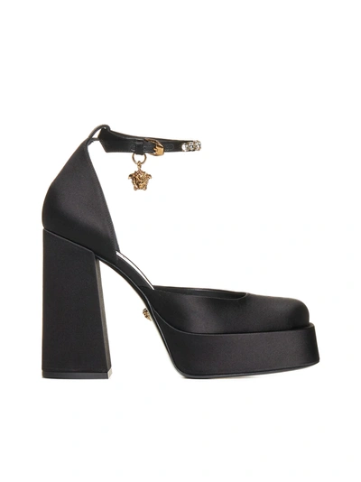 Versace With Heel In Black