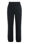 Zegna Cotton Track-pants With Elasticated Ankle Cuffs In Blue