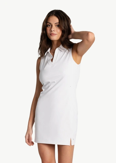 Lole Step Up Polo Dress In White