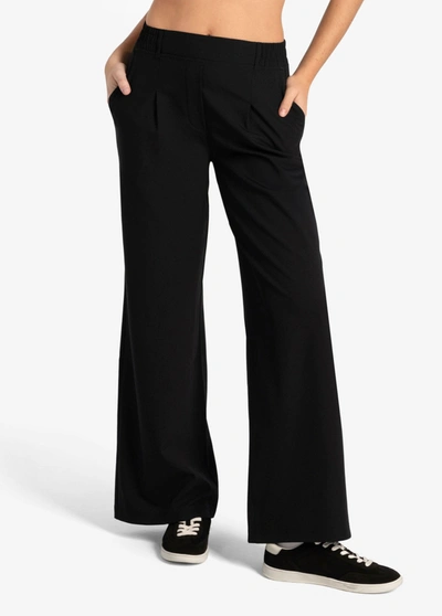 Lole Connect Wide Leg Trousers In Black