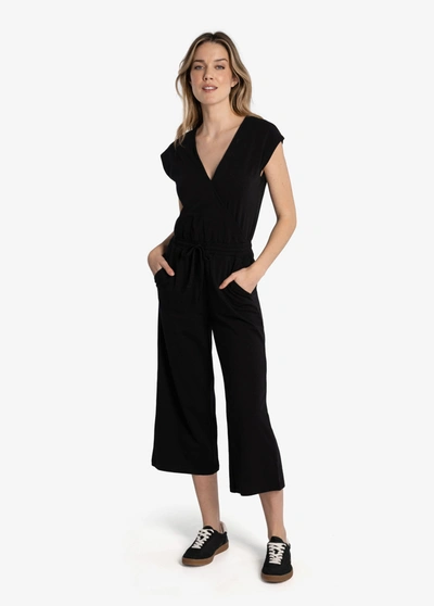 Lole Effortless Wrap Jumpsuit In Black